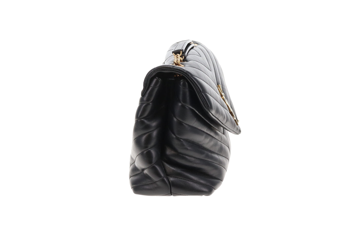 Saint Laurent Medium LouLou Black Antique Gold Hardware