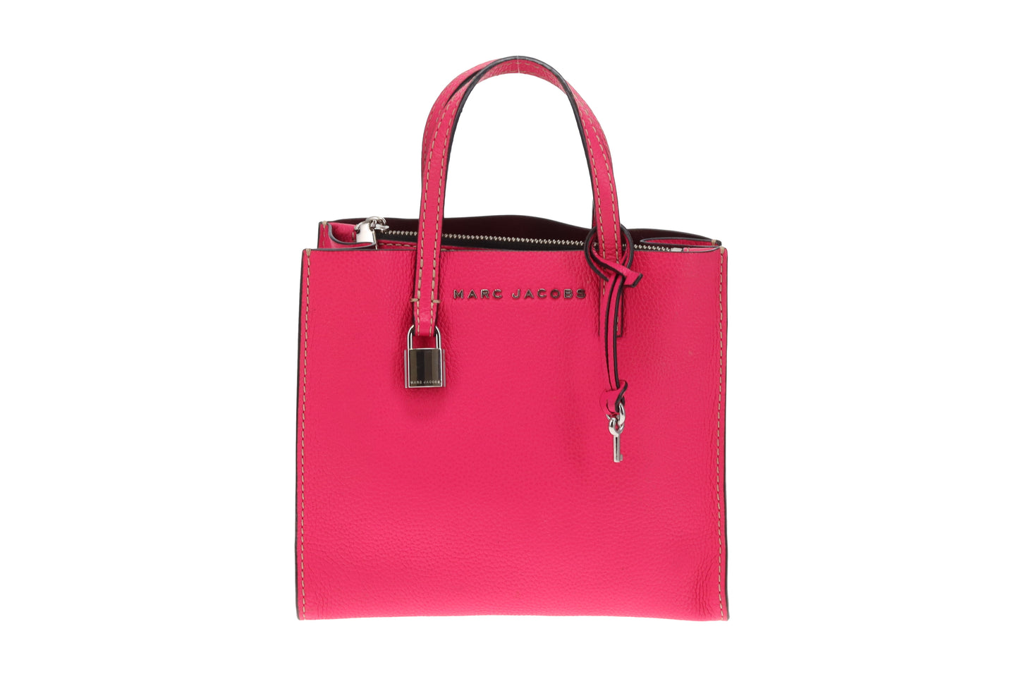 Marc Jacobs The Grind Tote Mini Hot Pink SHW