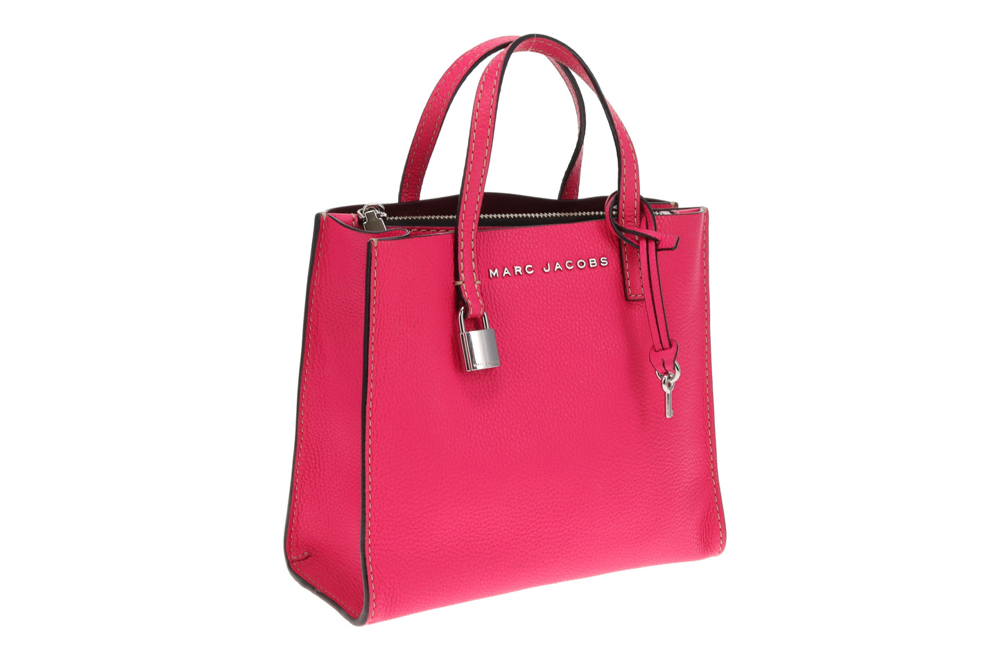 Marc Jacobs The Grind Tote Mini Hot Pink SHW