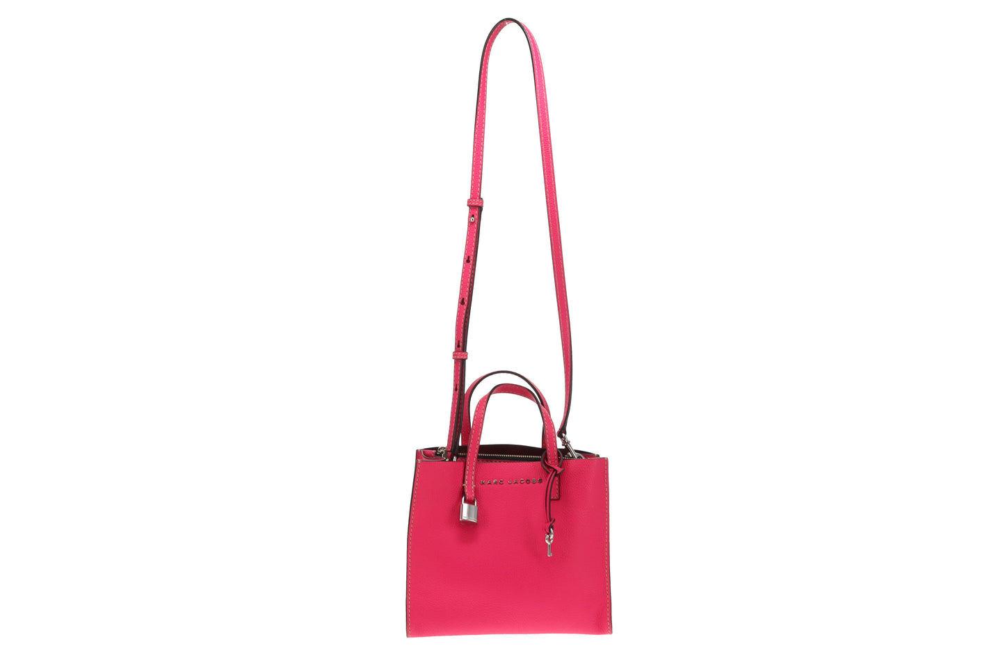 Marc Jacobs The Grind Tote Mini Hot Pink SHW