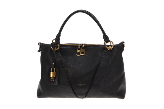 Louis Vuitton V Tote MM In Black Empreinte Leather CA0199