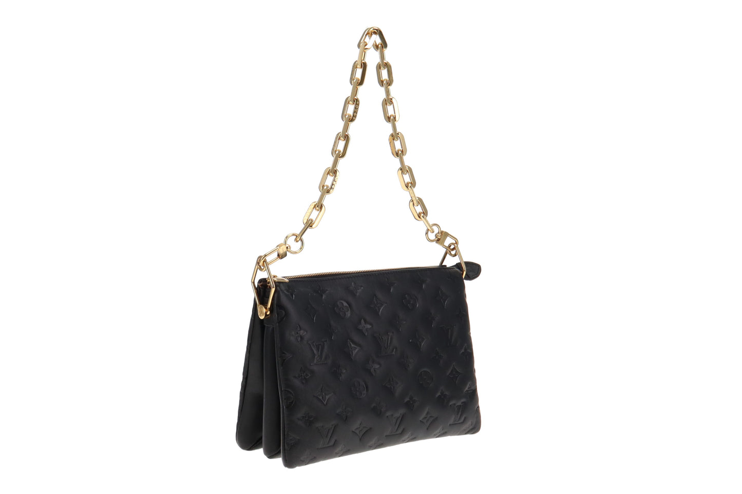 Louis Vuitton Black Coussin PM With Gold Hardware