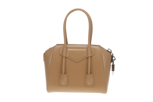 Givenchy Beige Cappuccino Small Antigona Lock Bag