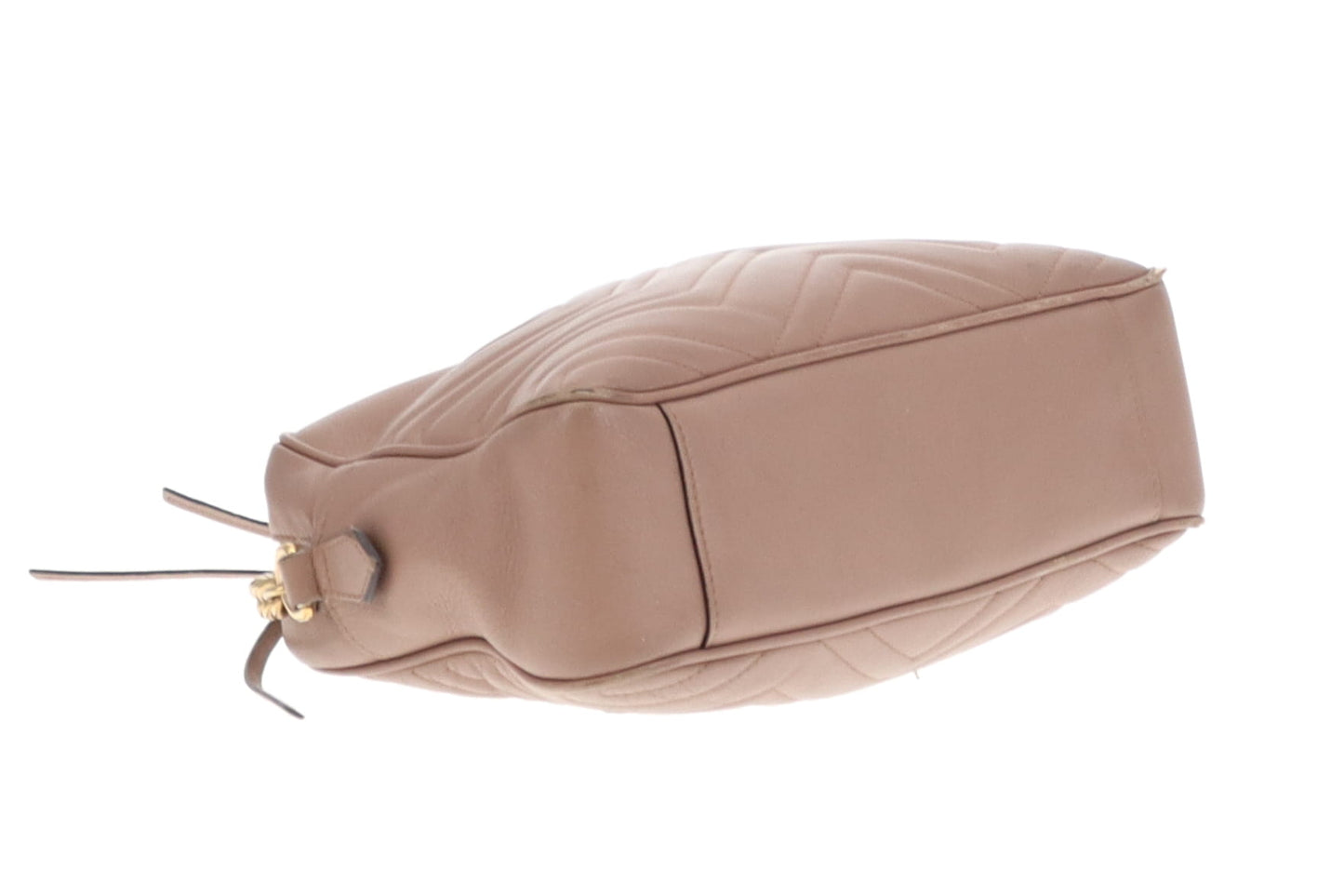 Gucci Taupe Chevron Medium Marmont Crossbody