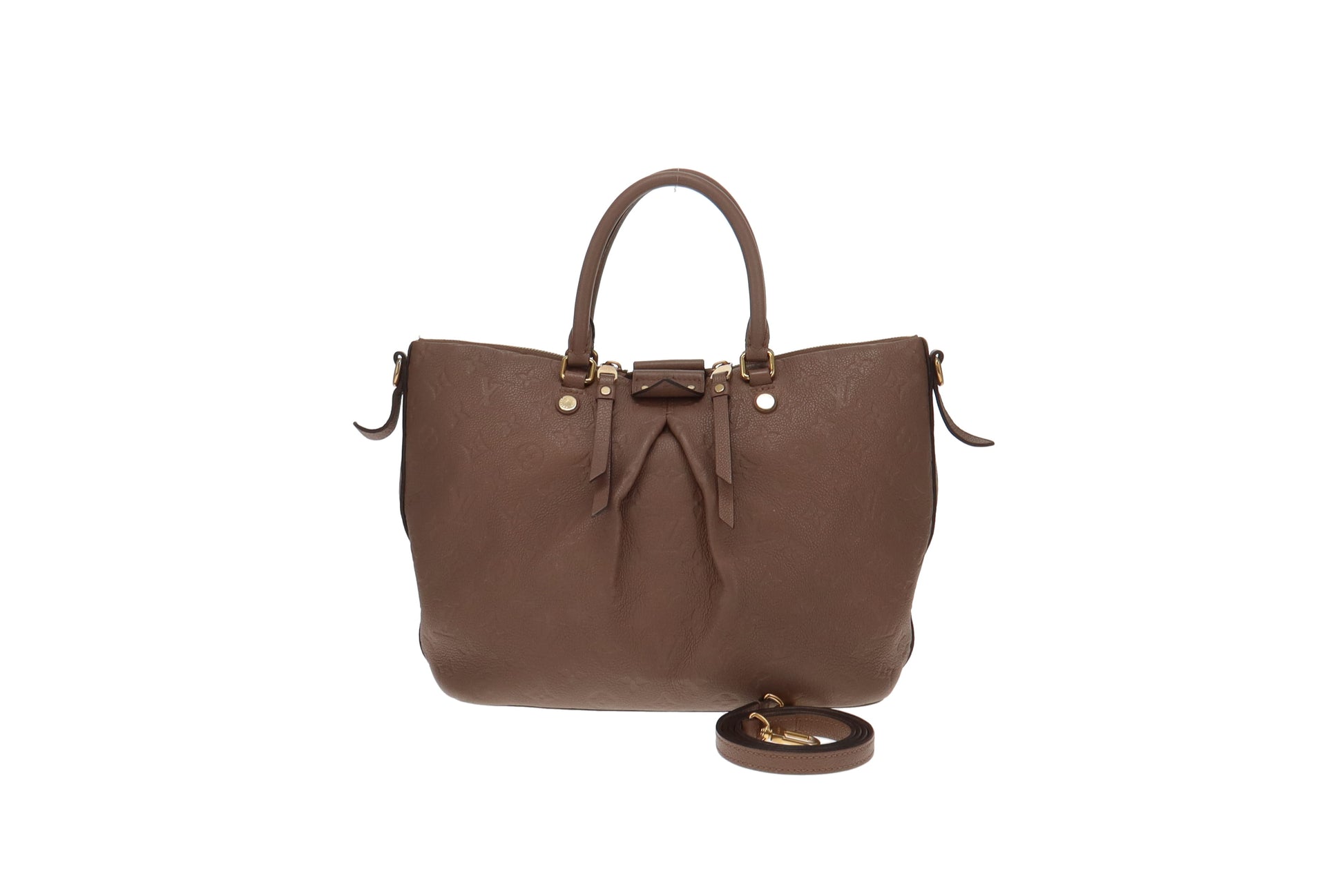 Louis Vuitton Mazarine Empreinte Leather MM Bag in Taupe