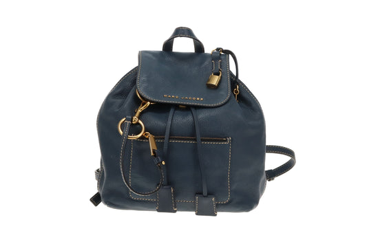 Marc Jacobs Blue Leather The Bold Grind Backpack