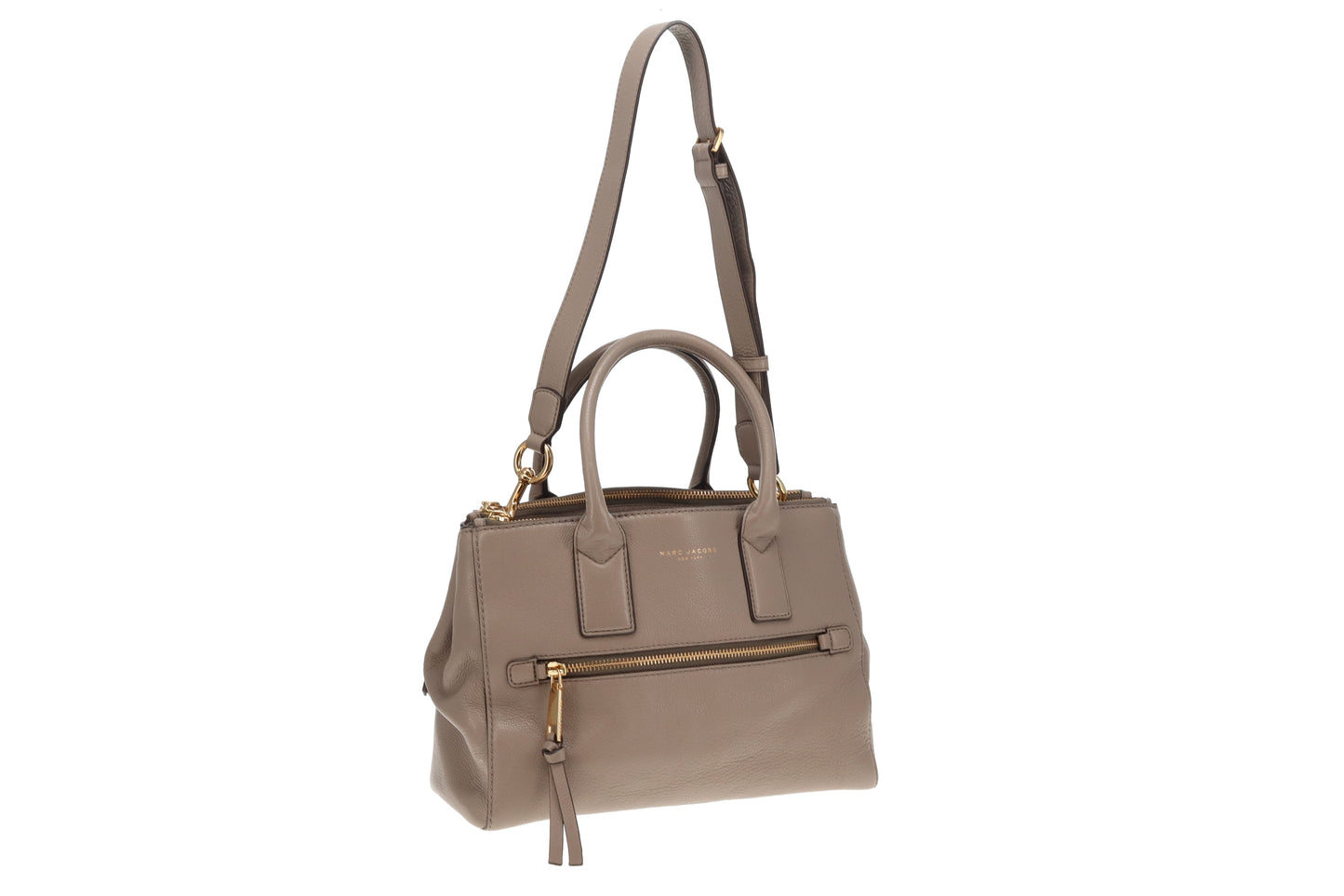 Marc Jacobs Taupe Leather Recruit Tote With Strap