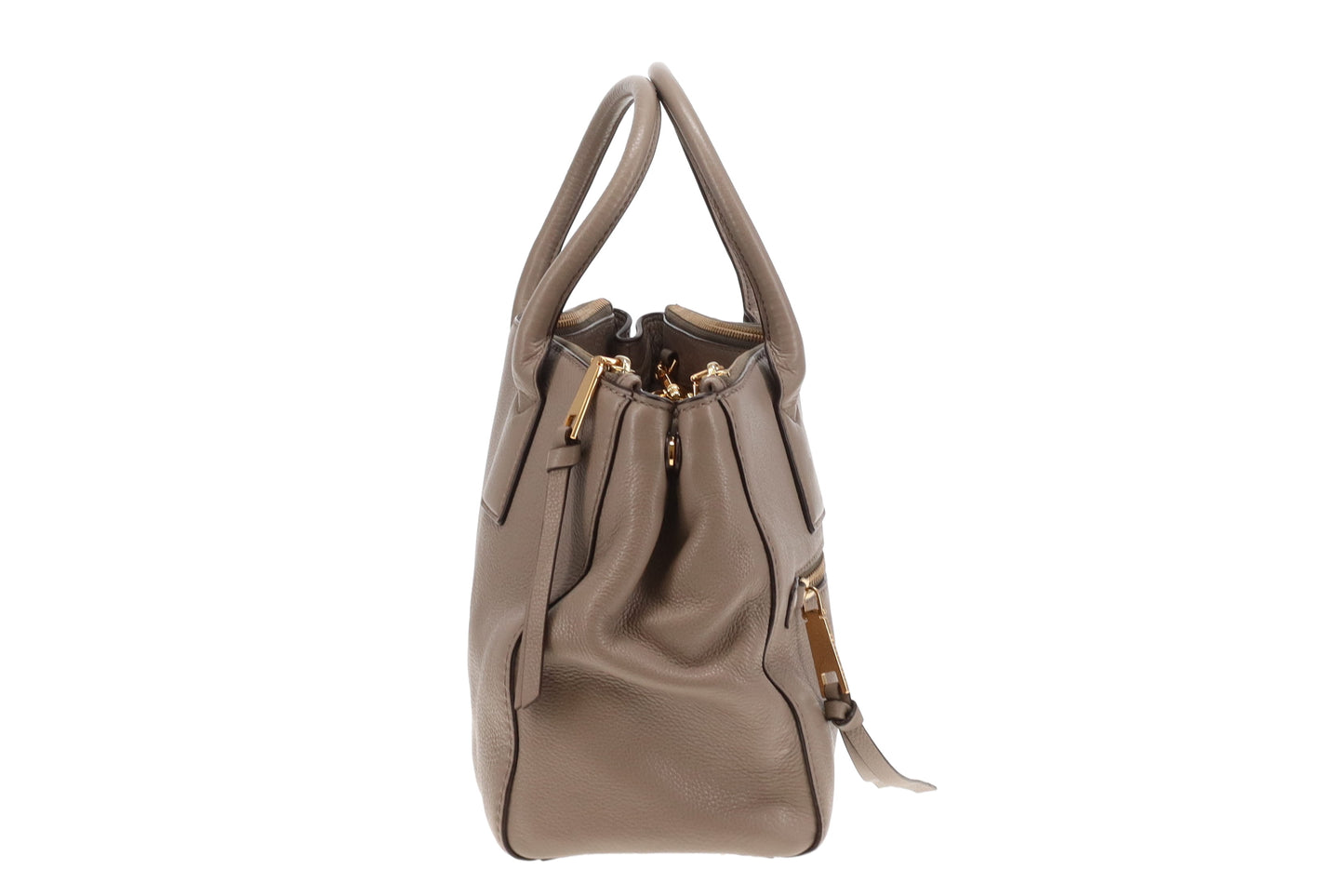 Marc Jacobs Taupe Leather Recruit Tote With Strap