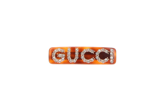 Gucci Crystal Logo Single Hair Clip