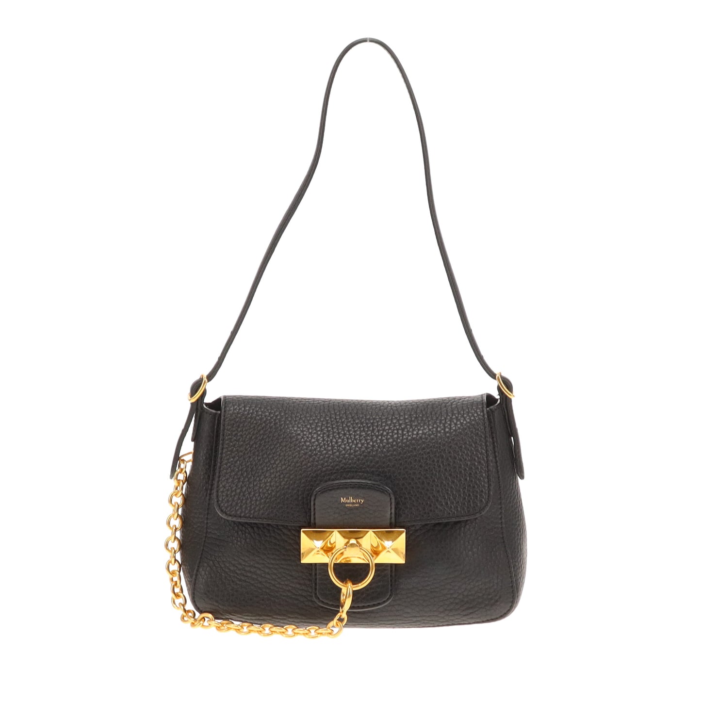 Mulberry Keeley Mini Black In Heavy Grain Leather