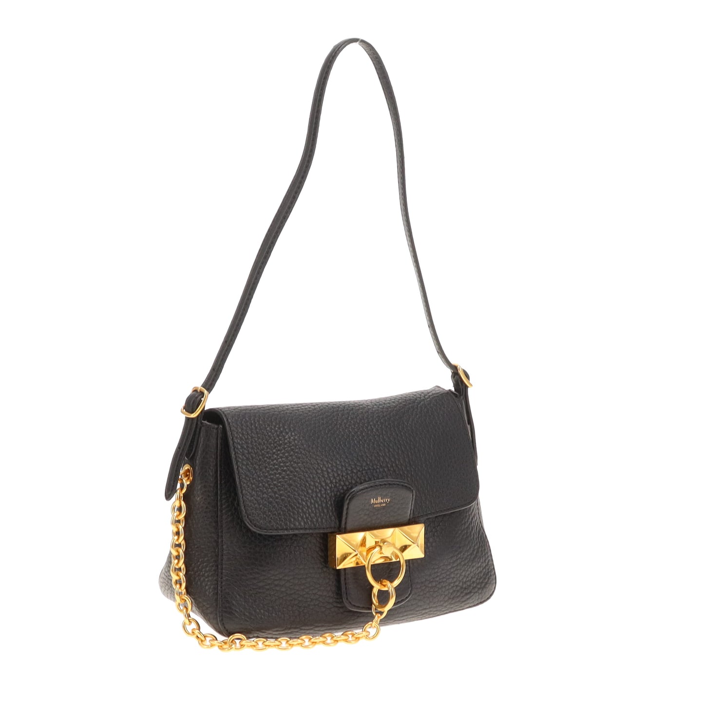 Mulberry Keeley Mini Black In Heavy Grain Leather