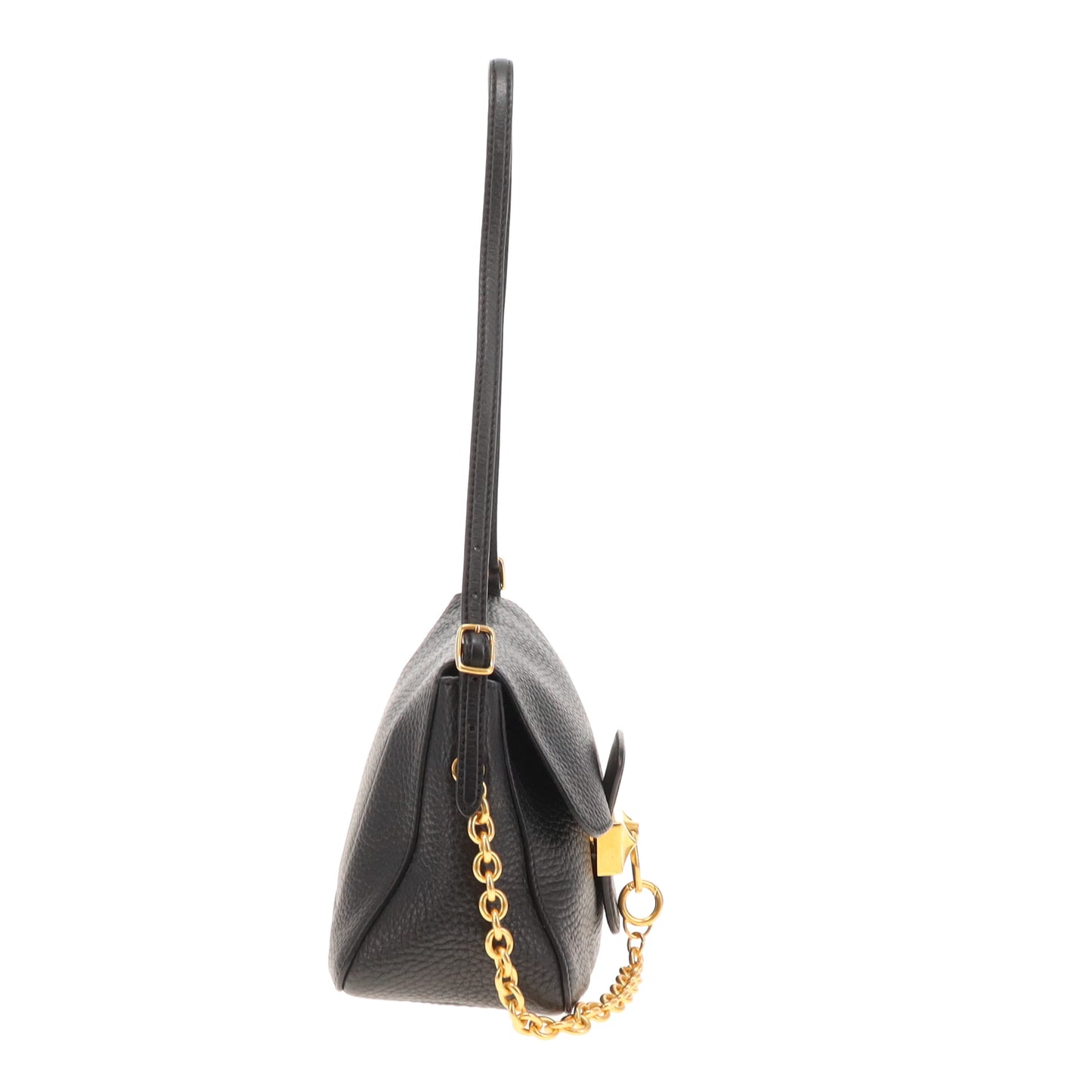 Mulberry Keeley Mini Black In Heavy Grain Leather