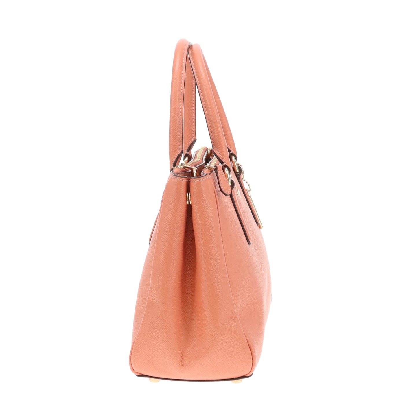 Coach Surrey Carryall Peach Crossgrain Leather