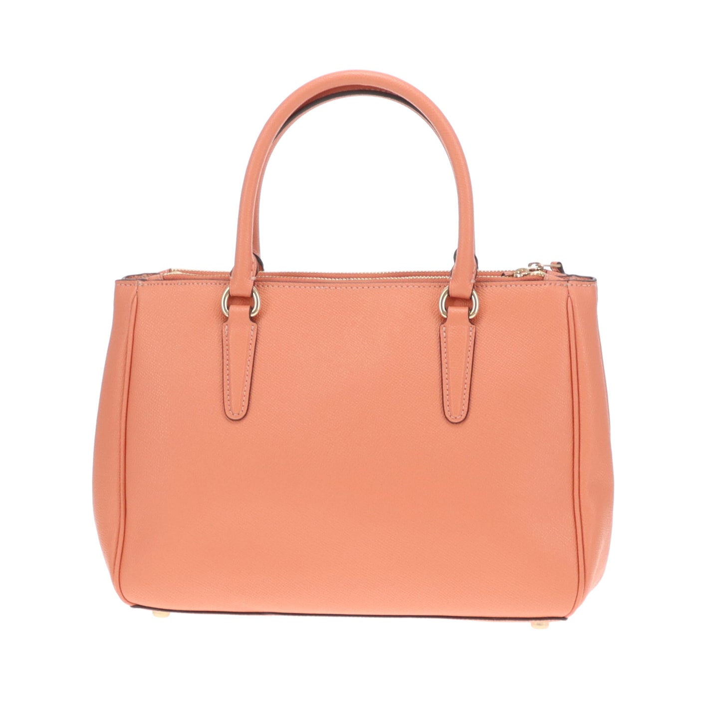Coach Surrey Carryall Peach Crossgrain Leather