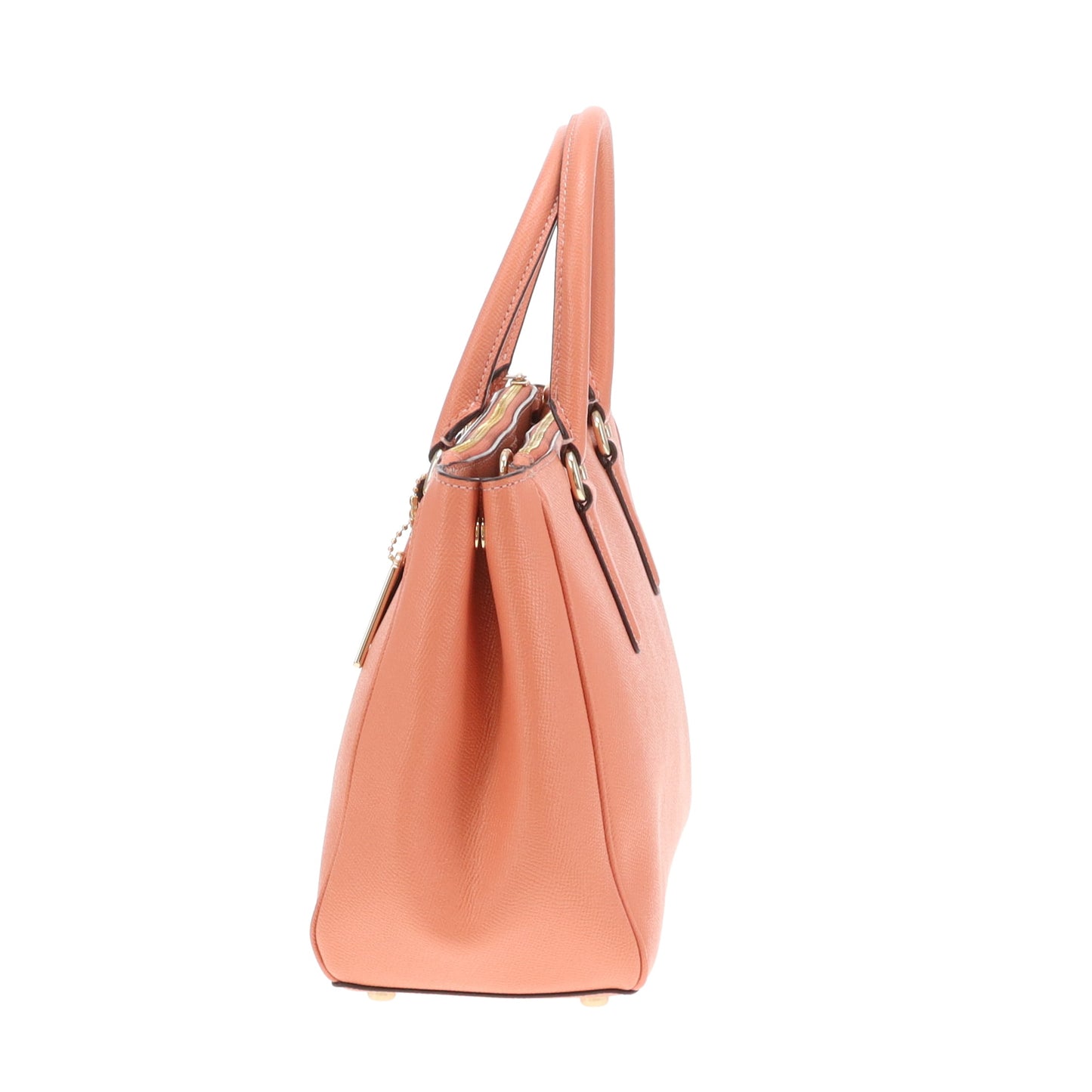 Coach Surrey Carryall Peach Crossgrain Leather