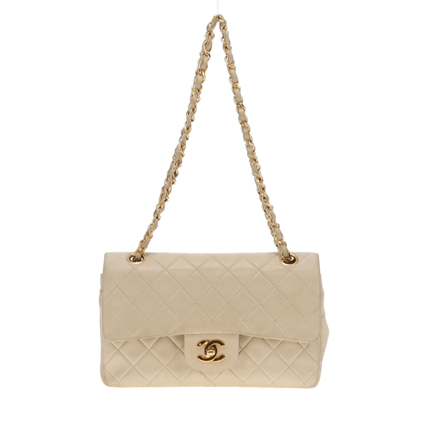 Chanel Classic Double Flap Small Cream Lambskin GHW Vintage