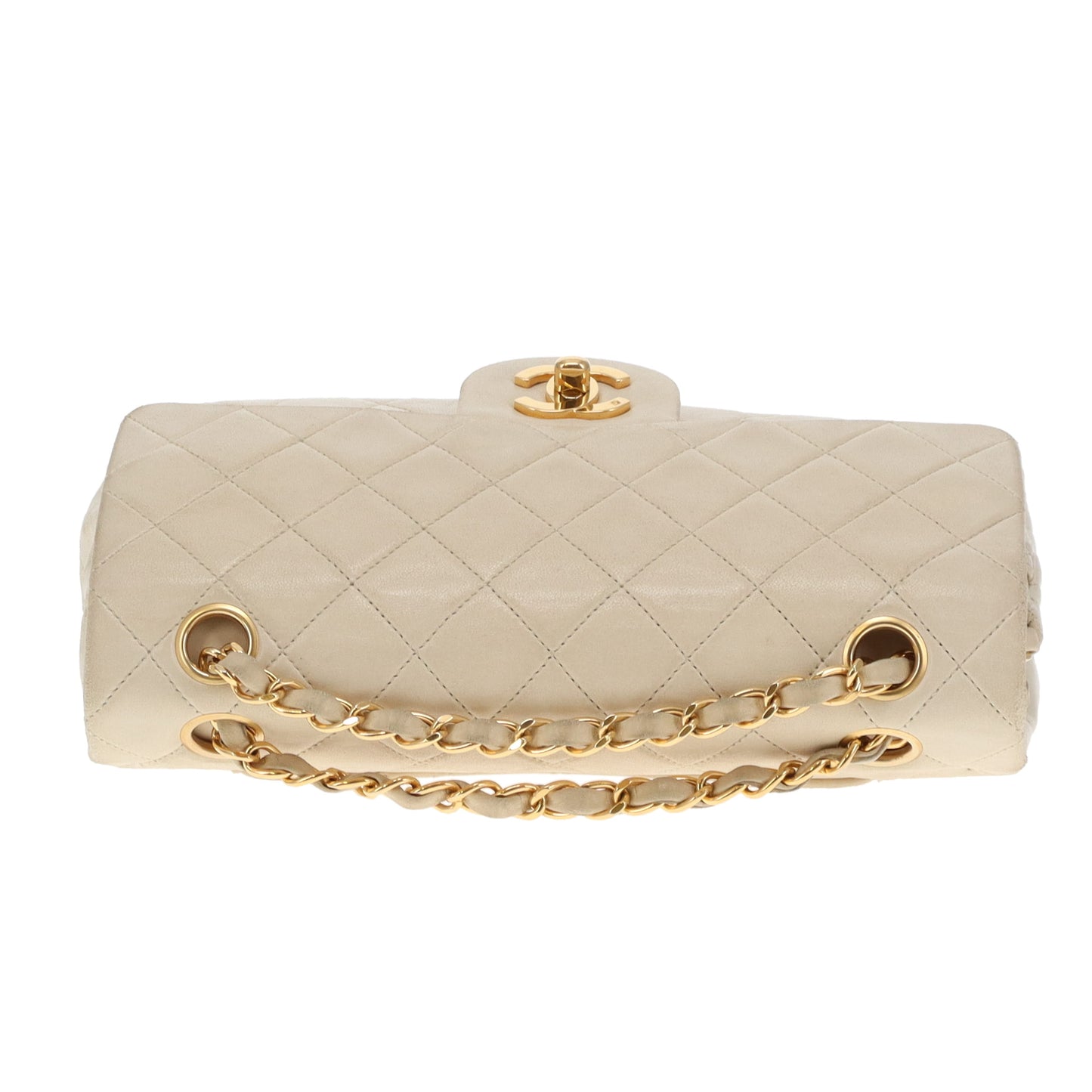 Chanel Classic Double Flap Small Cream Lambskin GHW Vintage