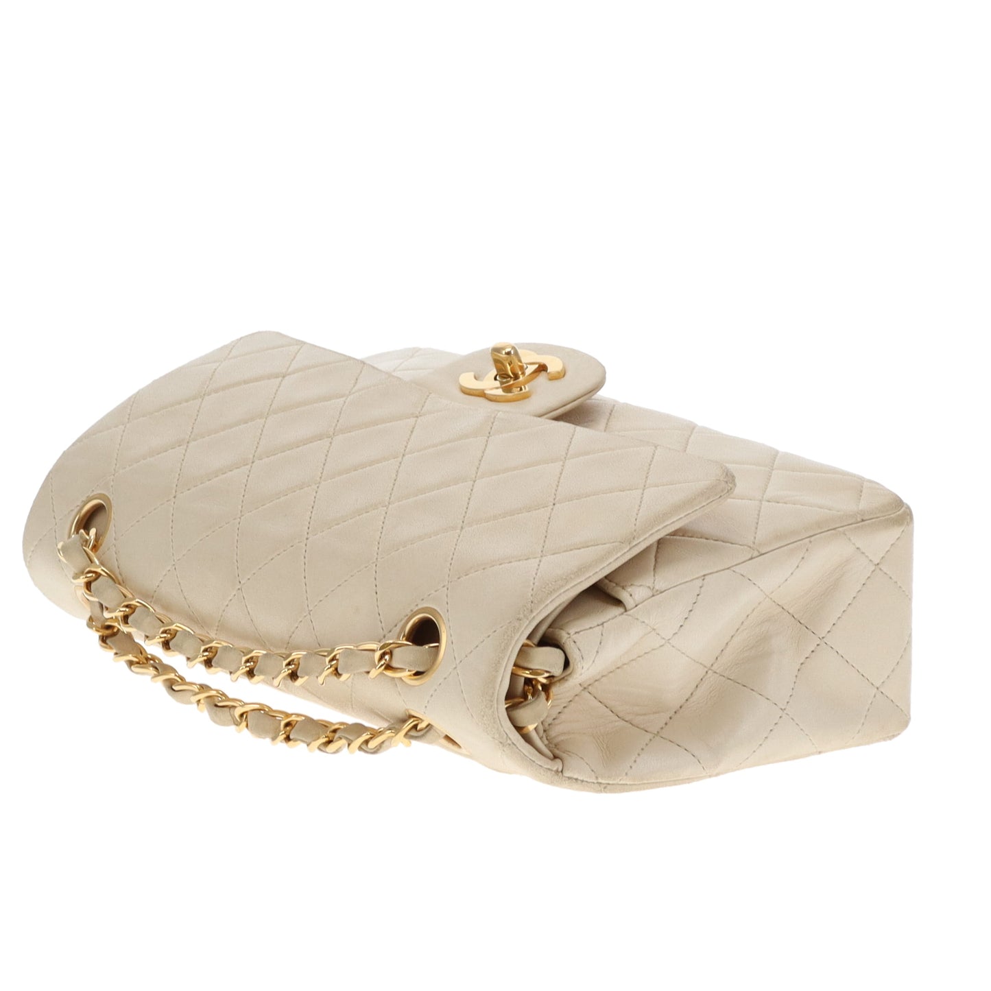 Chanel Classic Double Flap Small Cream Lambskin GHW Vintage
