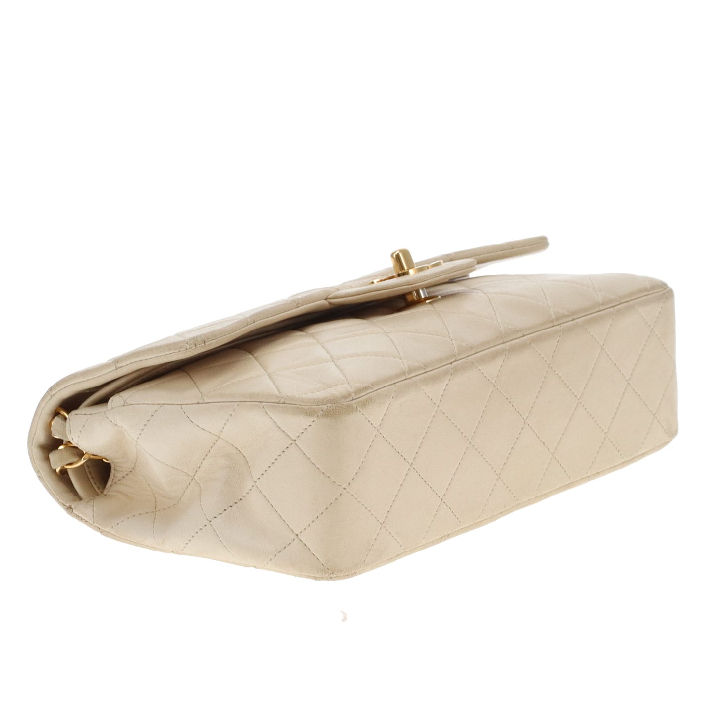 Chanel Classic Double Flap Small Cream Lambskin GHW Vintage
