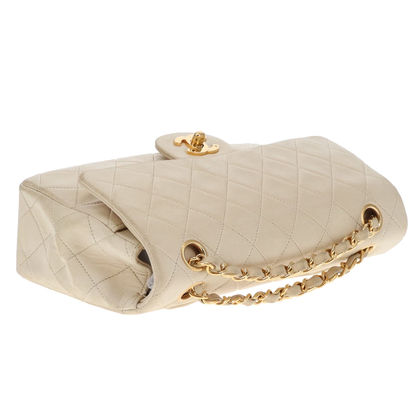 Chanel Classic Double Flap Small Cream Lambskin GHW Vintage