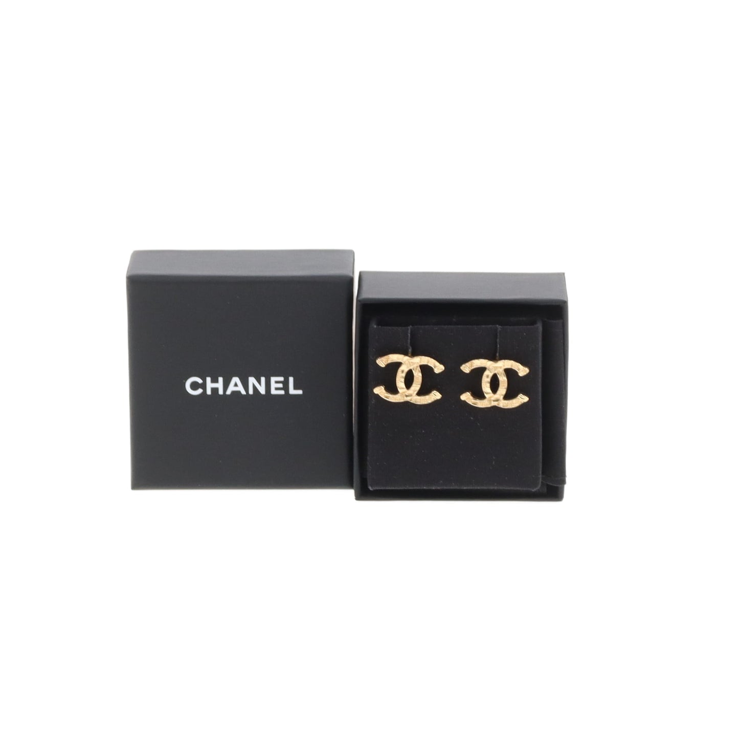 Chanel CC Textured Large Earrings Goldtone 2023