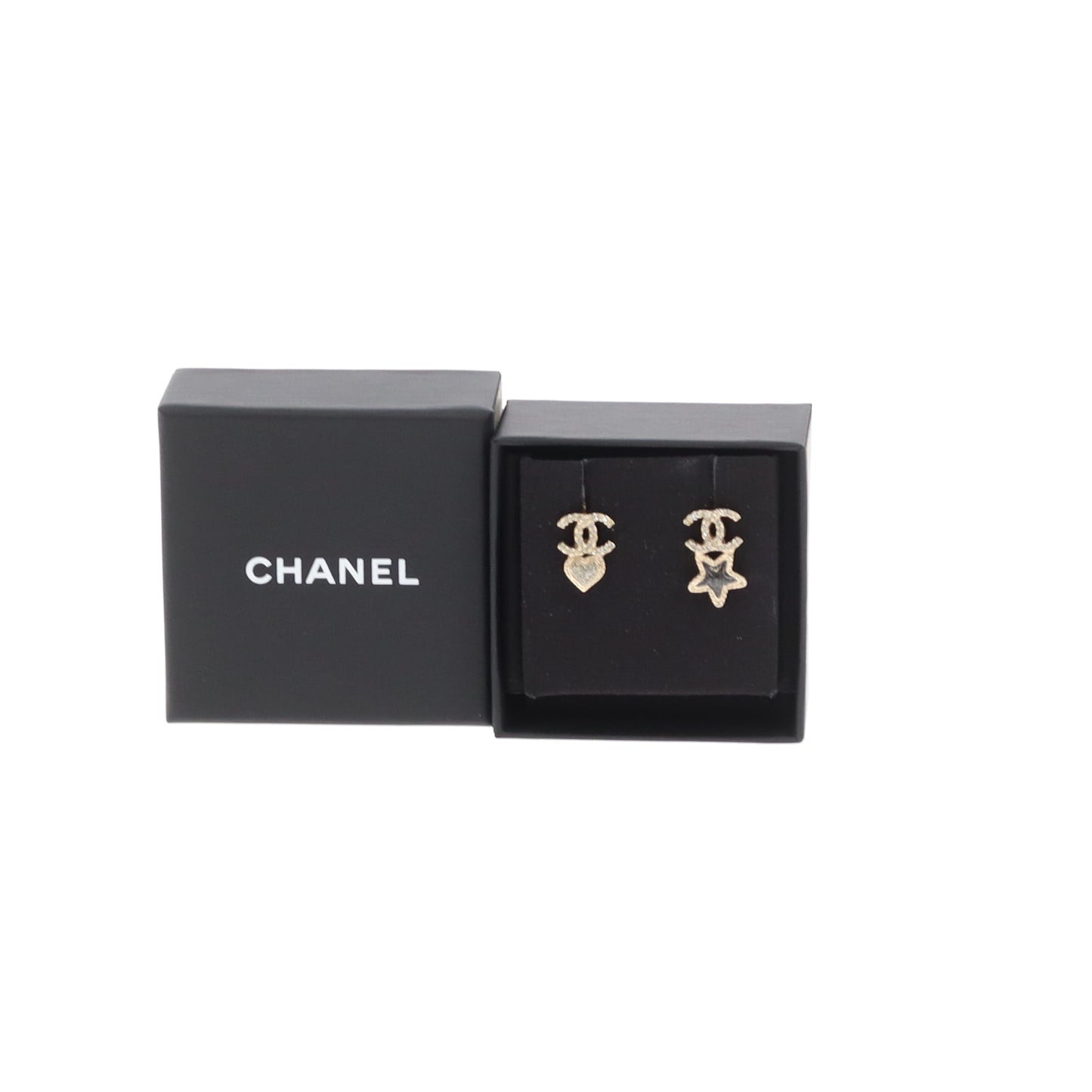 Chanel CC Heart Star Earrings 2020