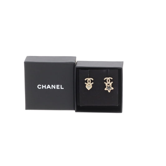 Chanel CC Heart Star Earrings 2020