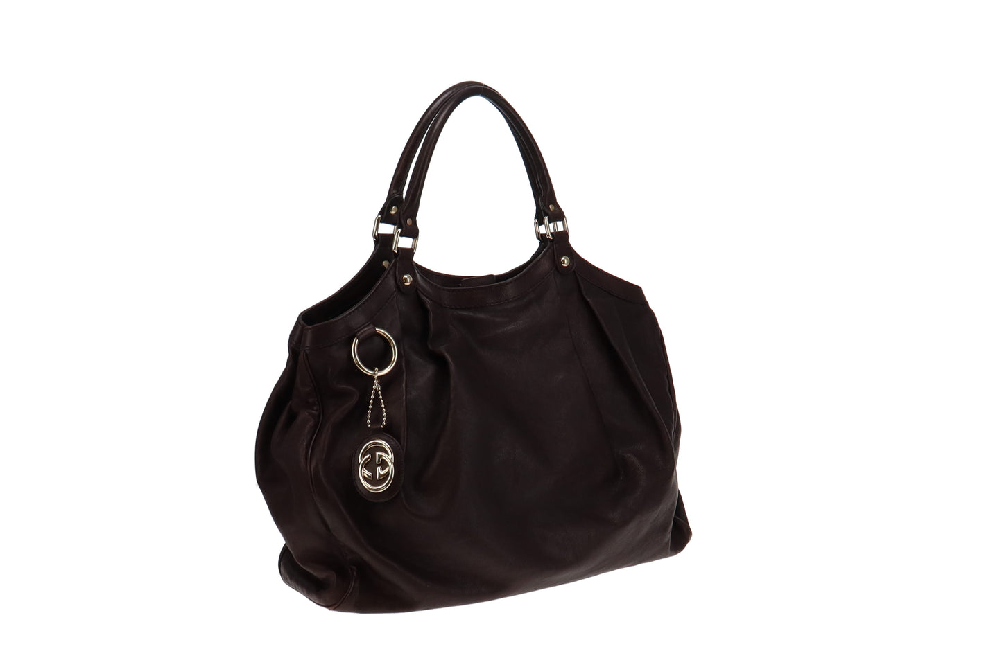 Gucci Dark Brown Leather Large Sukey Hobo