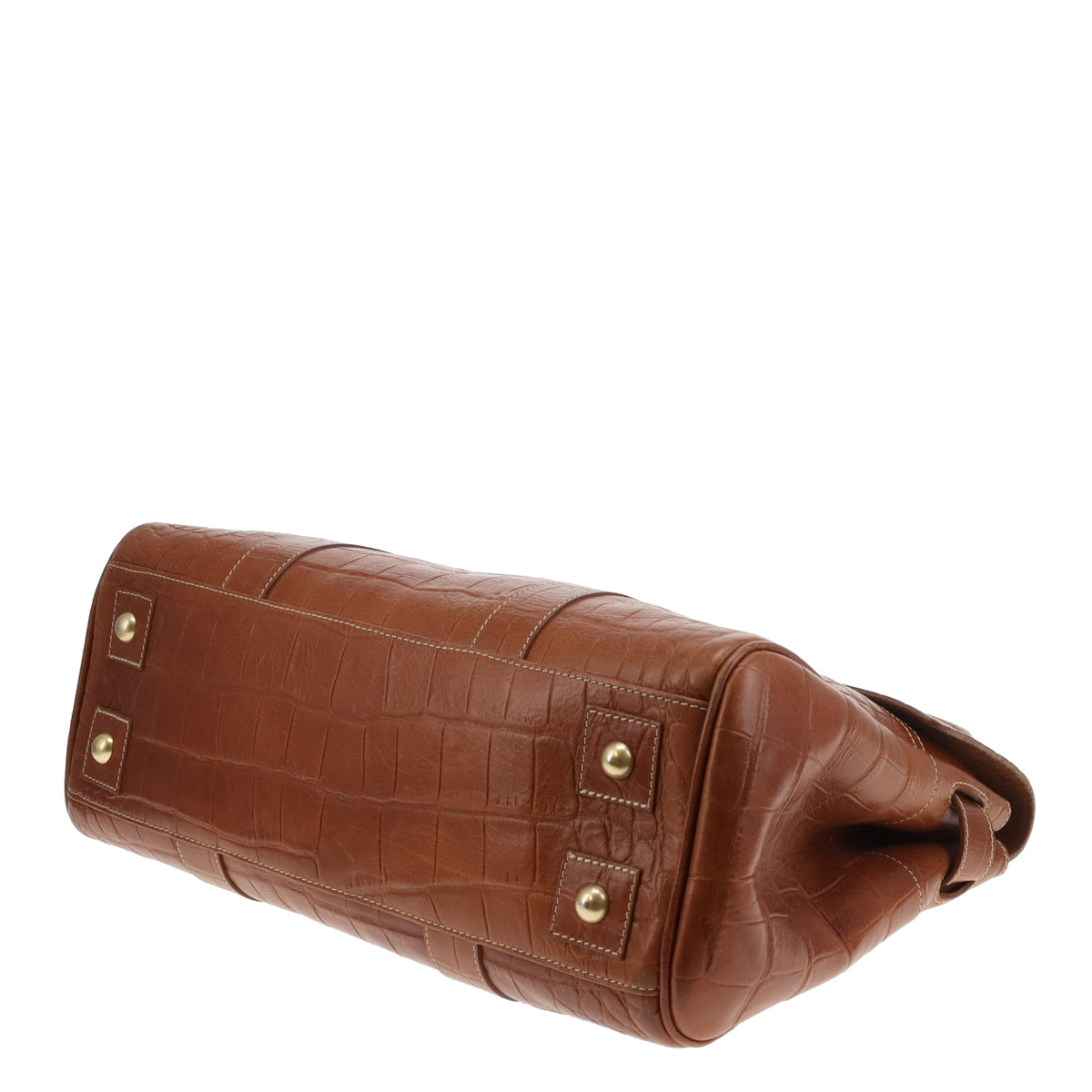 Mulberry Bayswater Croc Embossed Oak GHW
