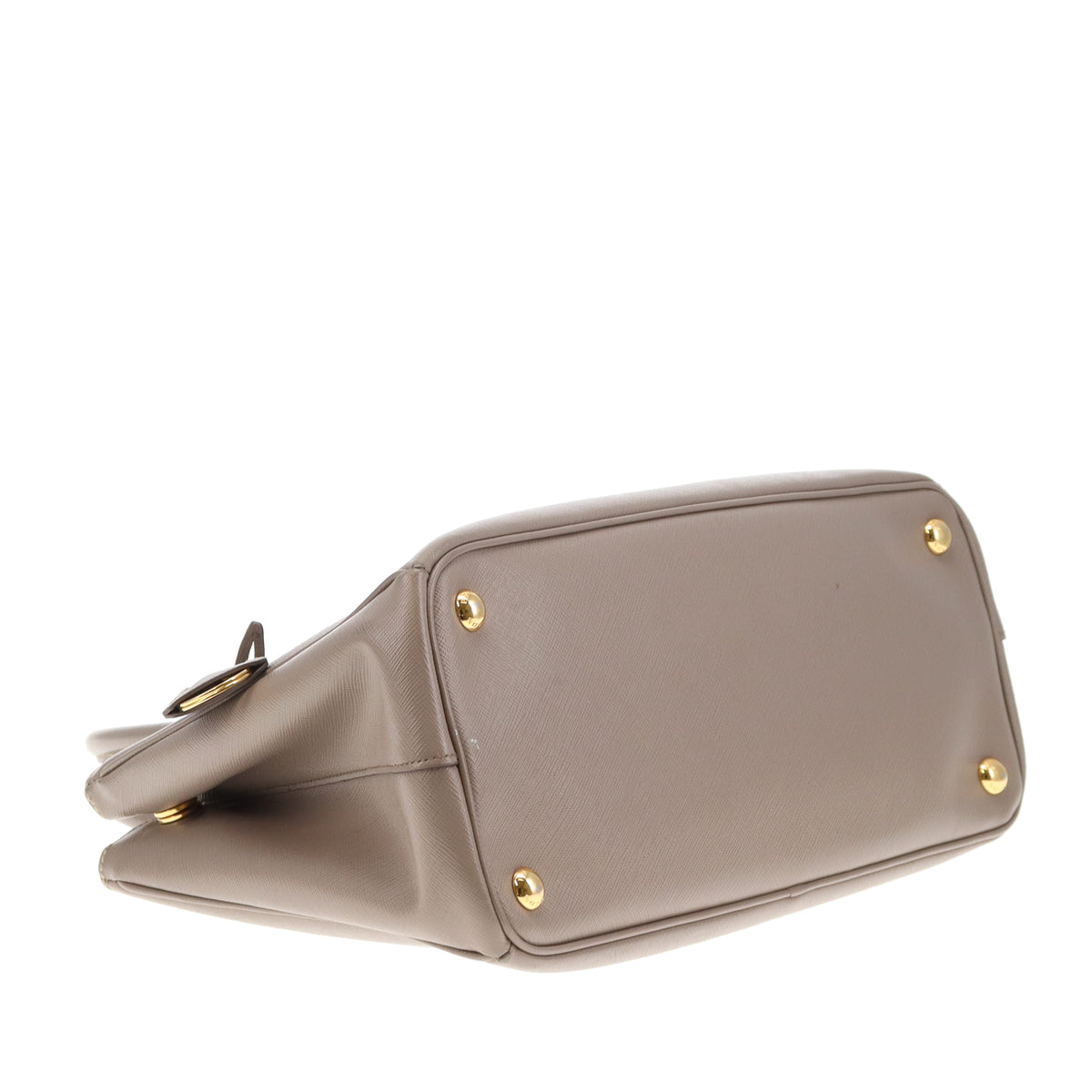 Prada Galleria Double Zip Grey Saffiano GHW