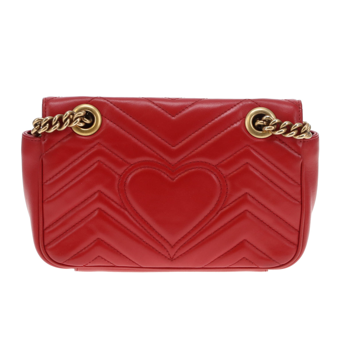 Gucci Marmont Flap Old Model Mini Red GHW
