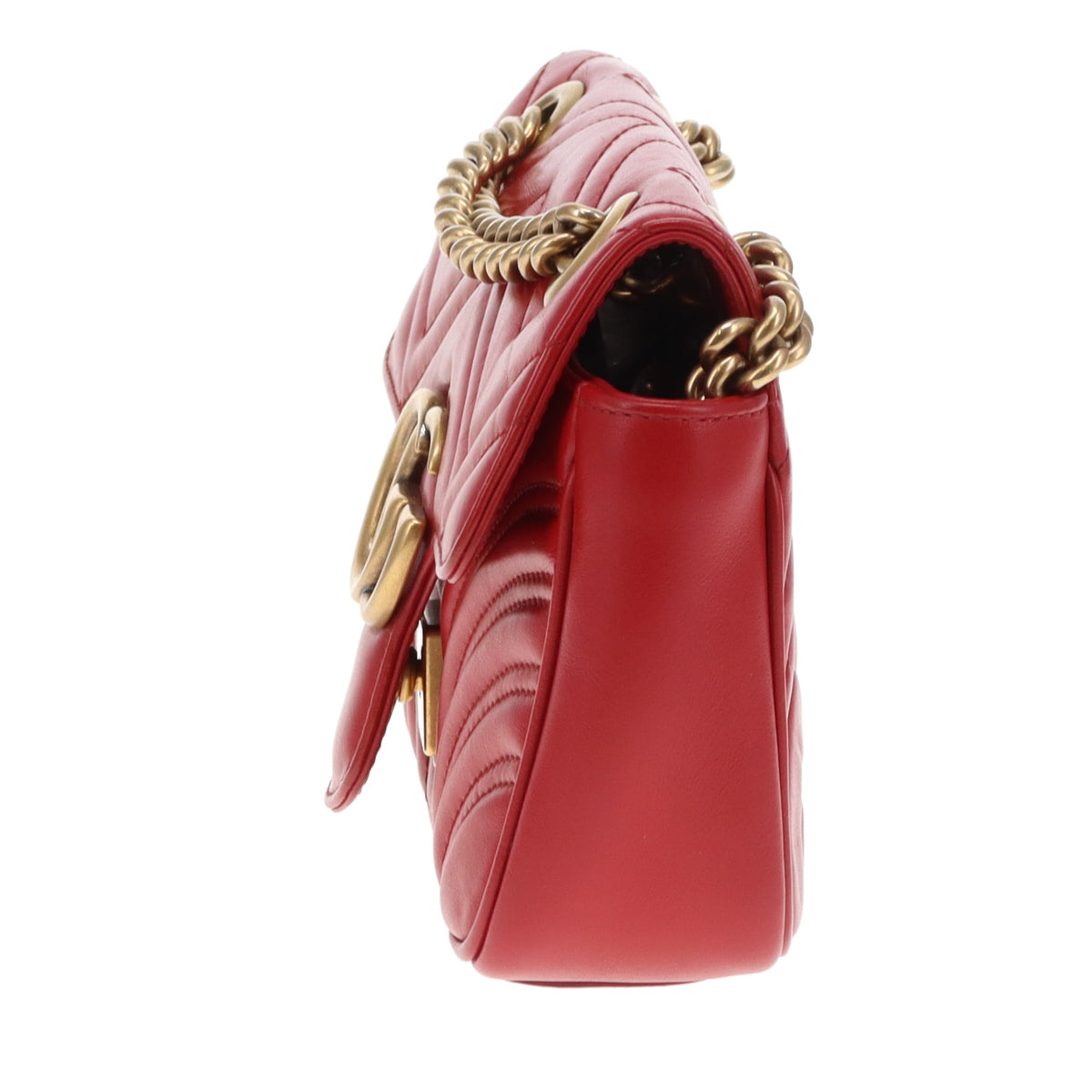 Gucci Marmont Flap Old Model Mini Red GHW