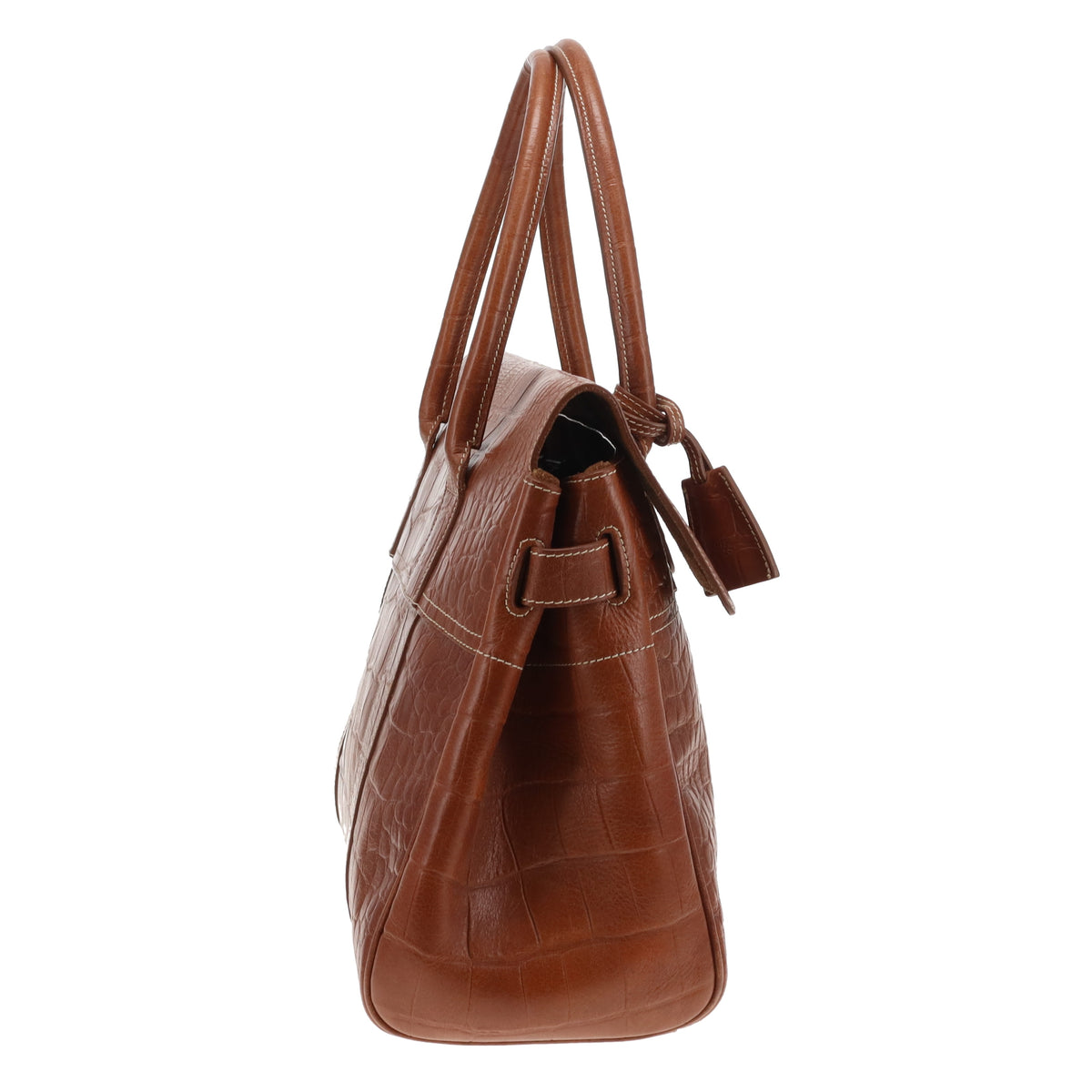Mulberry Bayswater Croc Embossed Oak GHW