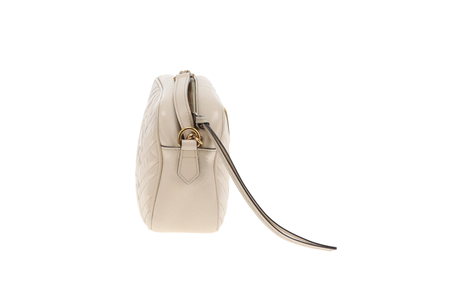 Gucci Marmont Small Camera Bag White Chevron