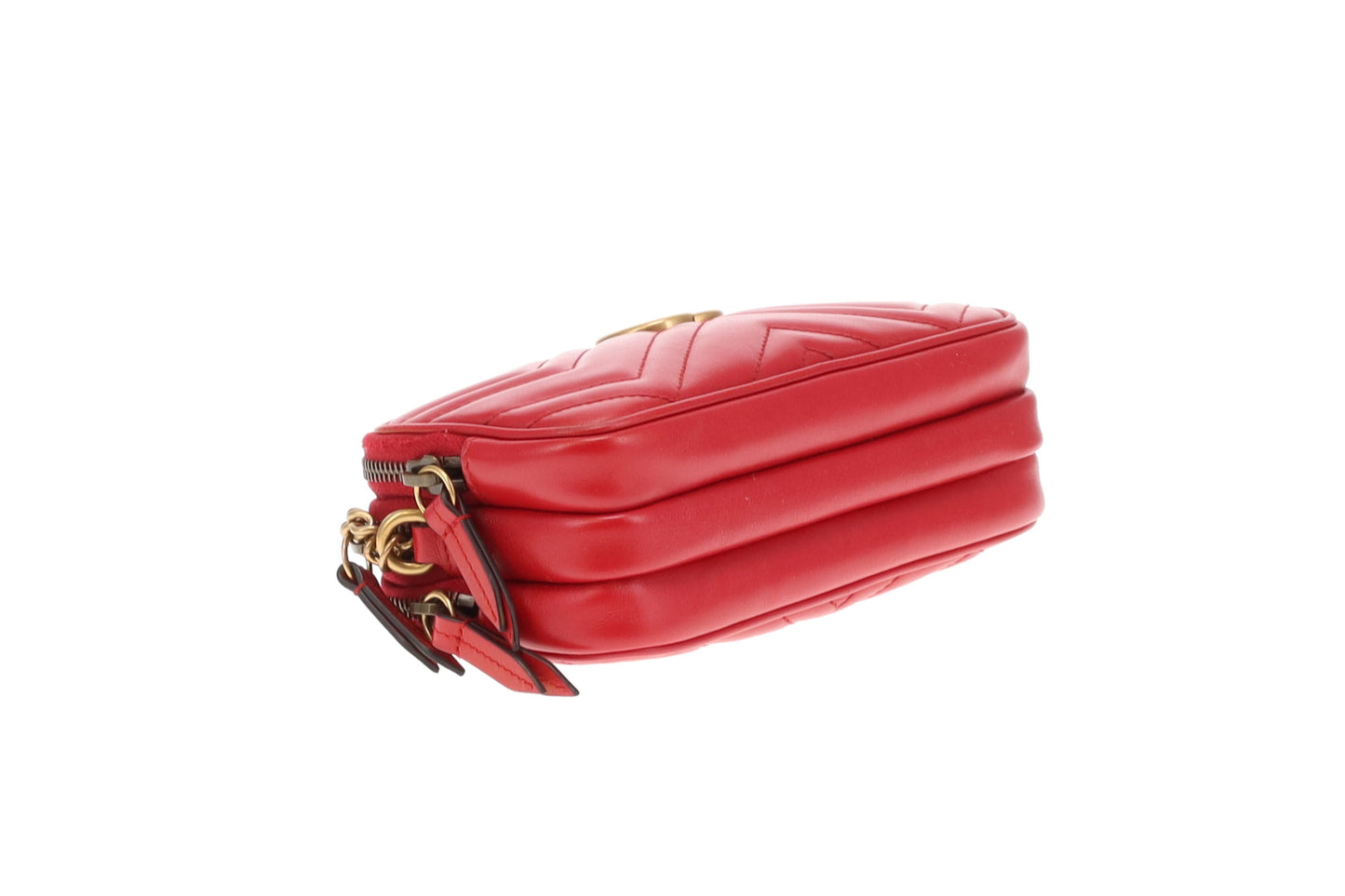 Gucci Marmont Trio Pouch Chain Bag Red