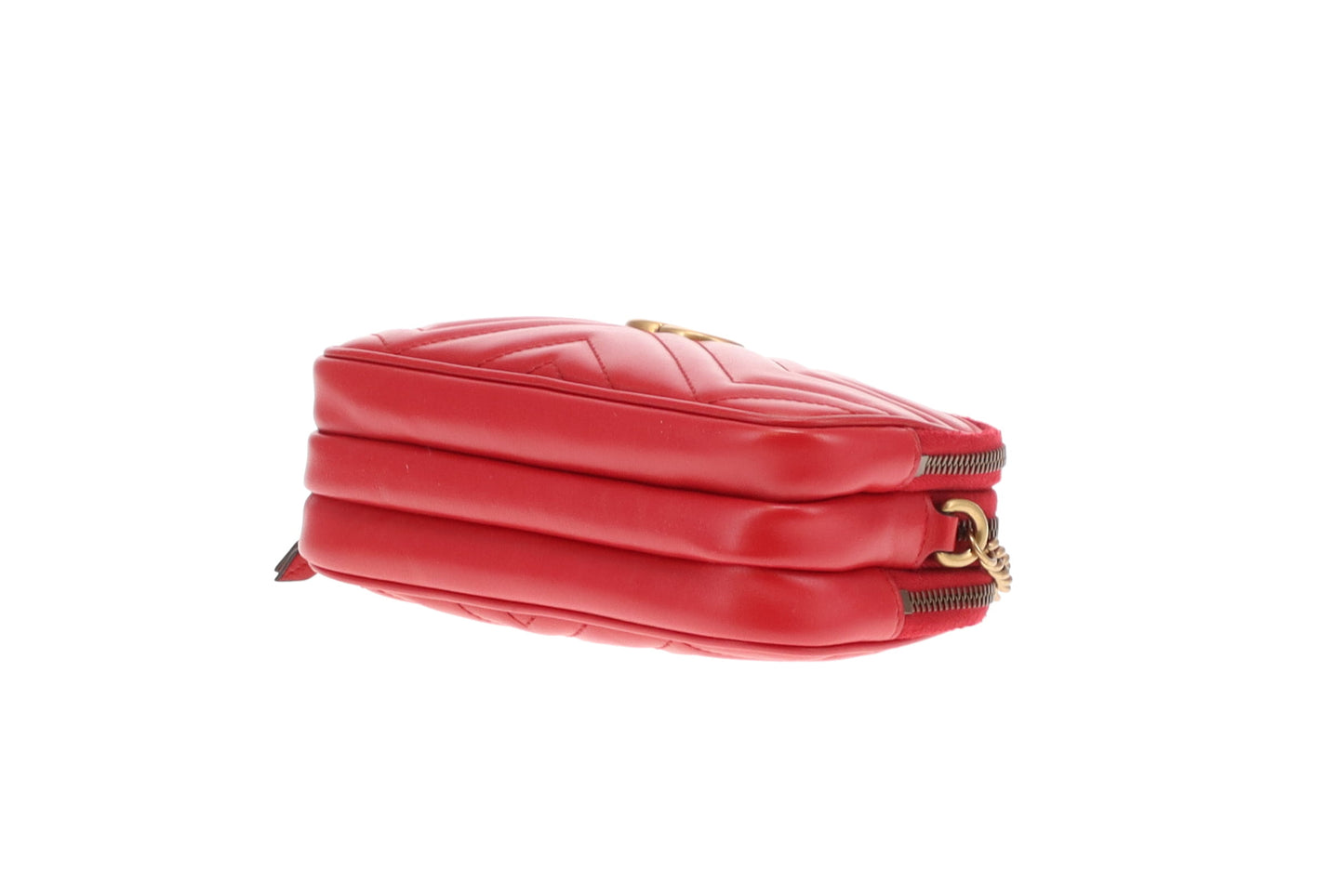 Gucci Marmont Trio Pouch Chain Bag Red
