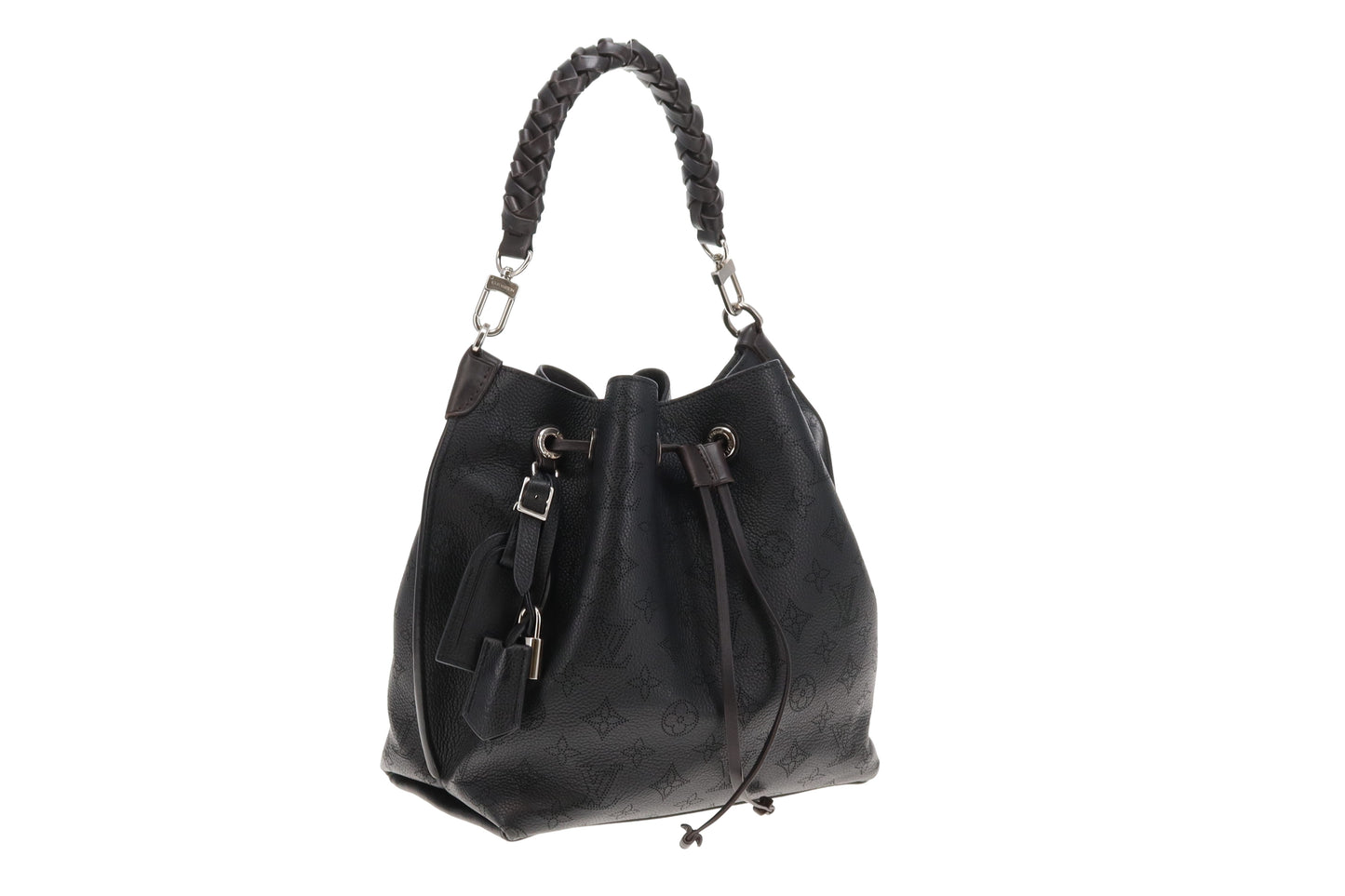 Louis Vuitton Black  Mahina Shoulder Bucket Bag