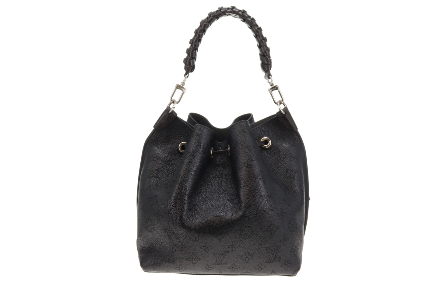 Louis Vuitton Black  Mahina Shoulder Bucket Bag