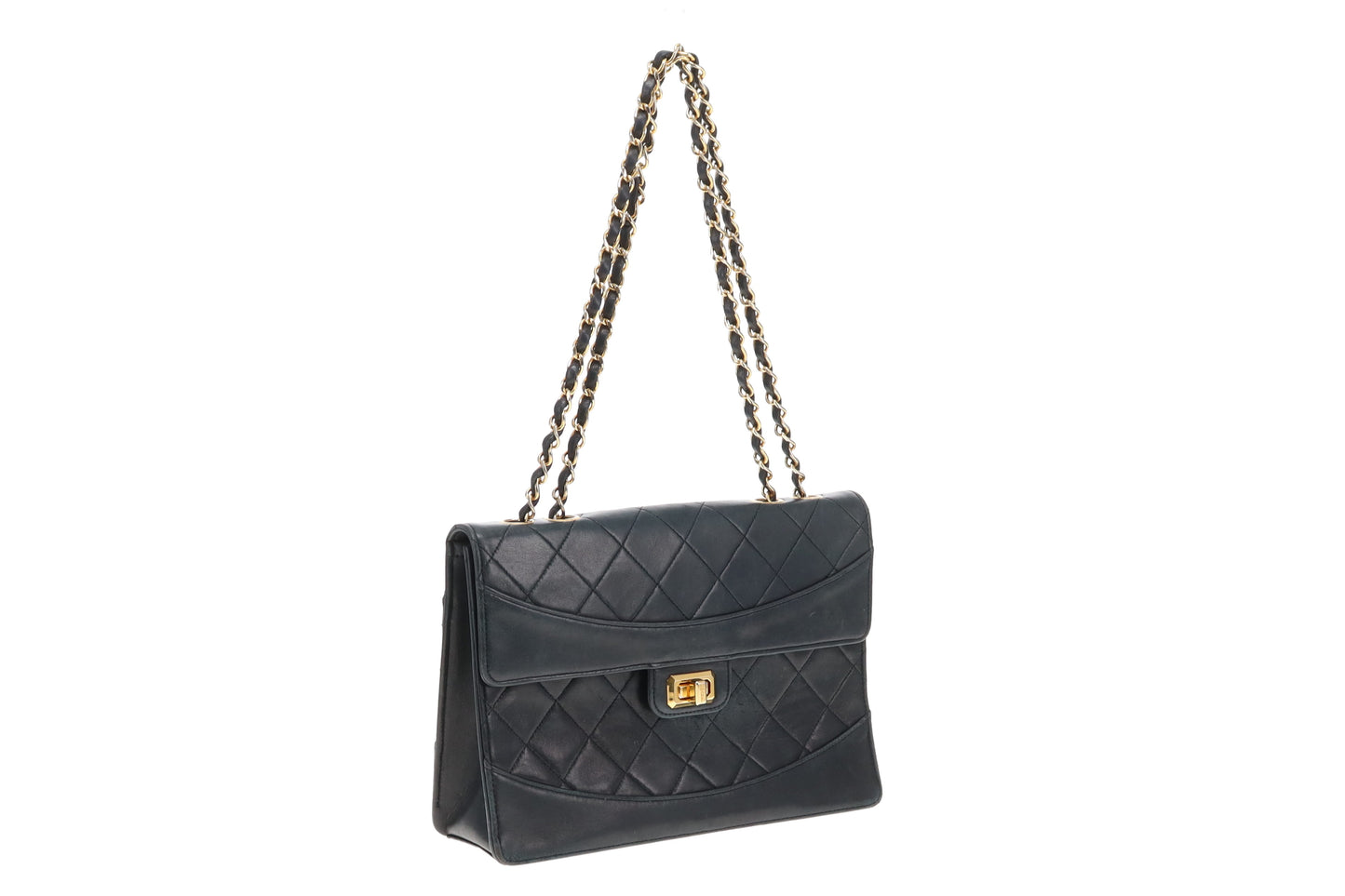 Chanel Mademoiselle Vintage Flap Bag In Lambskin 1990