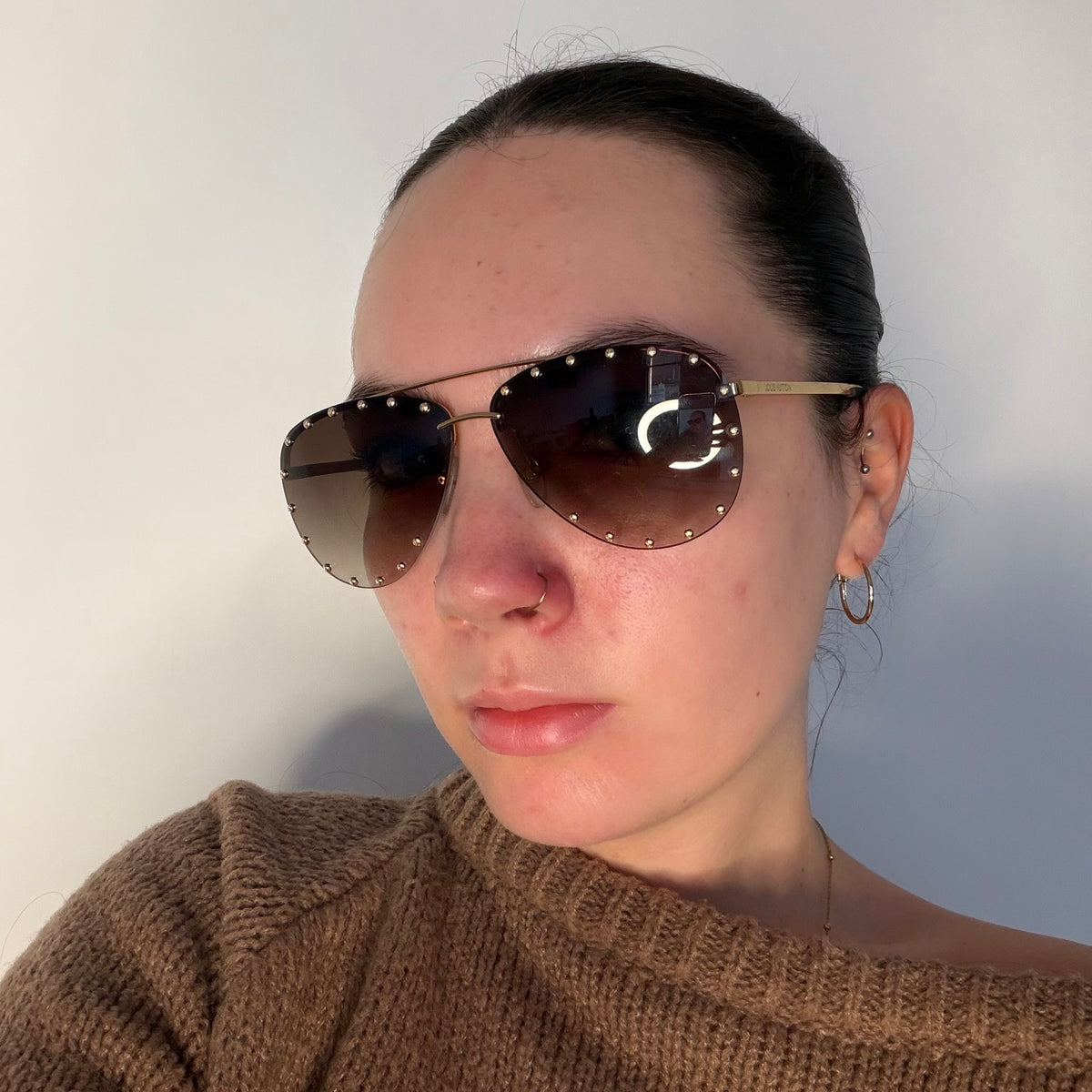 Louis Vuitton The Party Studded Aviator Sunglasses Z0914U