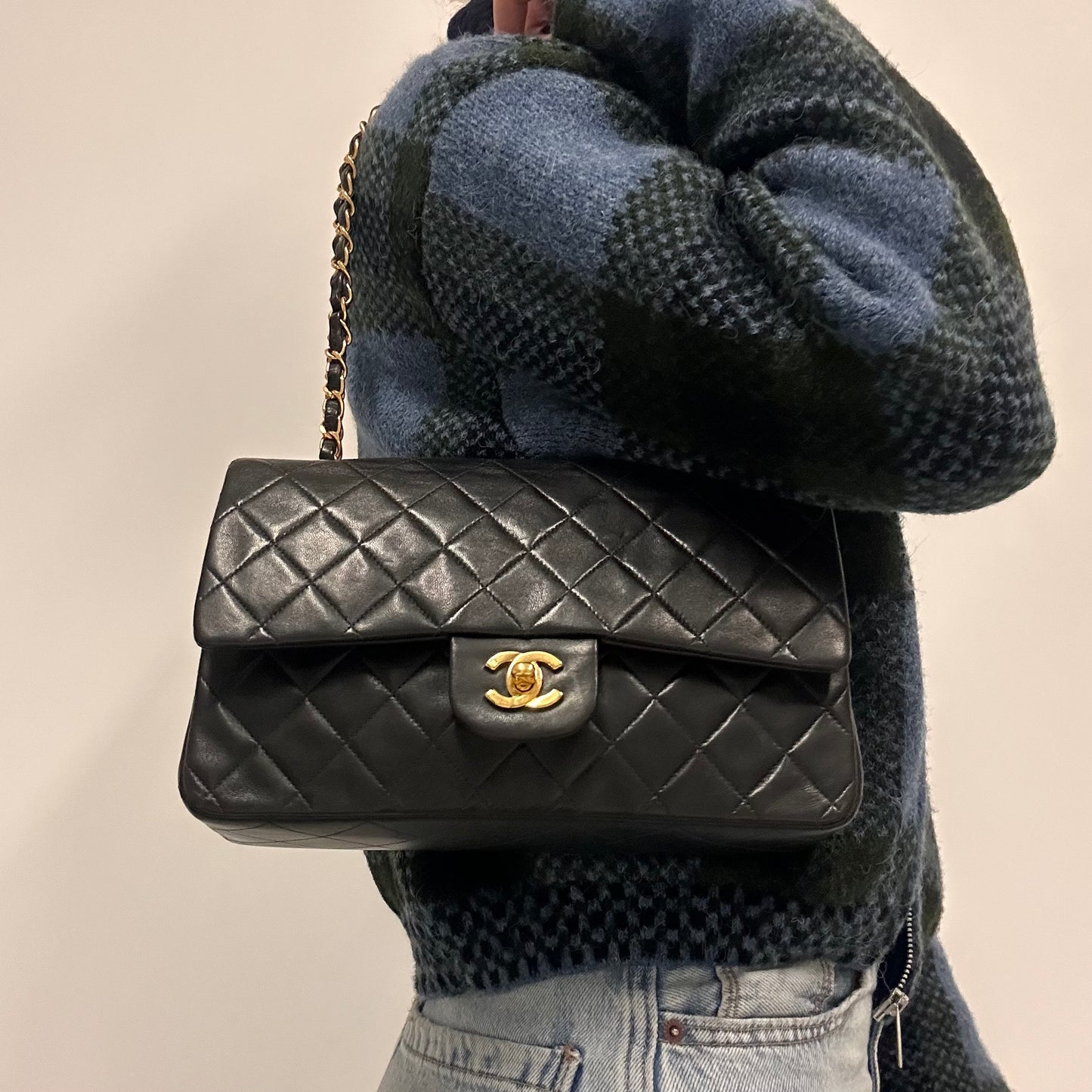 Chanel Classic Double Flap Black Lambskin 1996/97