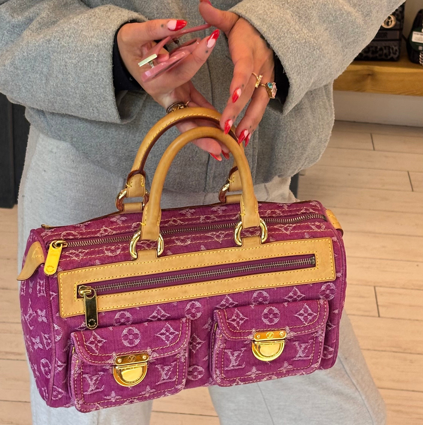 Louis Vuitton Neo Speedy Pink Denim SP0056 (2006)