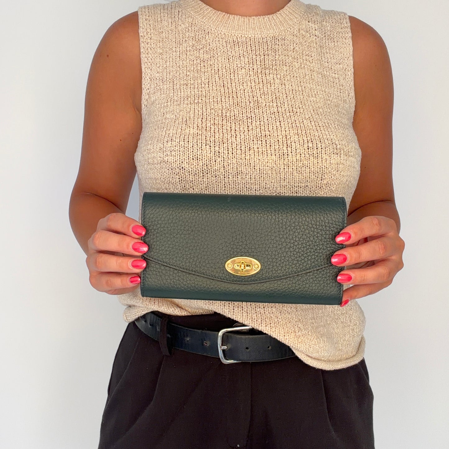 Mulberry Darley Long Wallet Dark Green