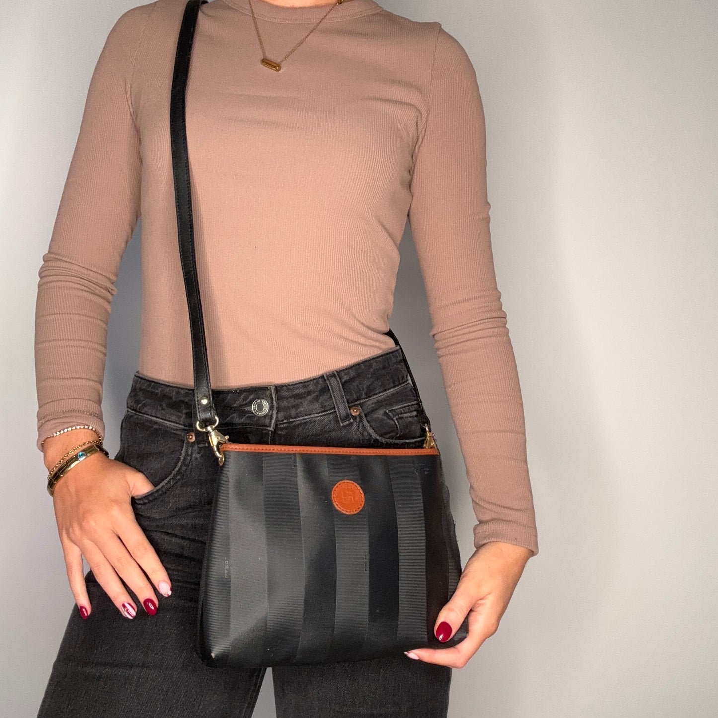 Fendi Rayures Vintage Crossbody