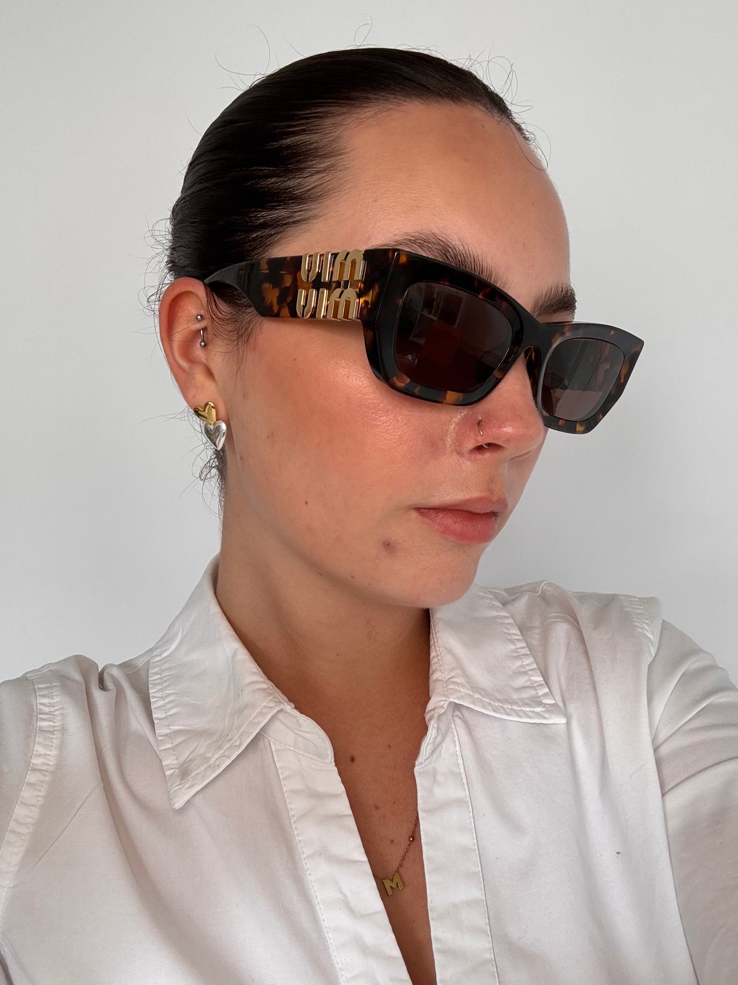 Miu Miu Sunglasses Tortoise Logo Side SMU 09W