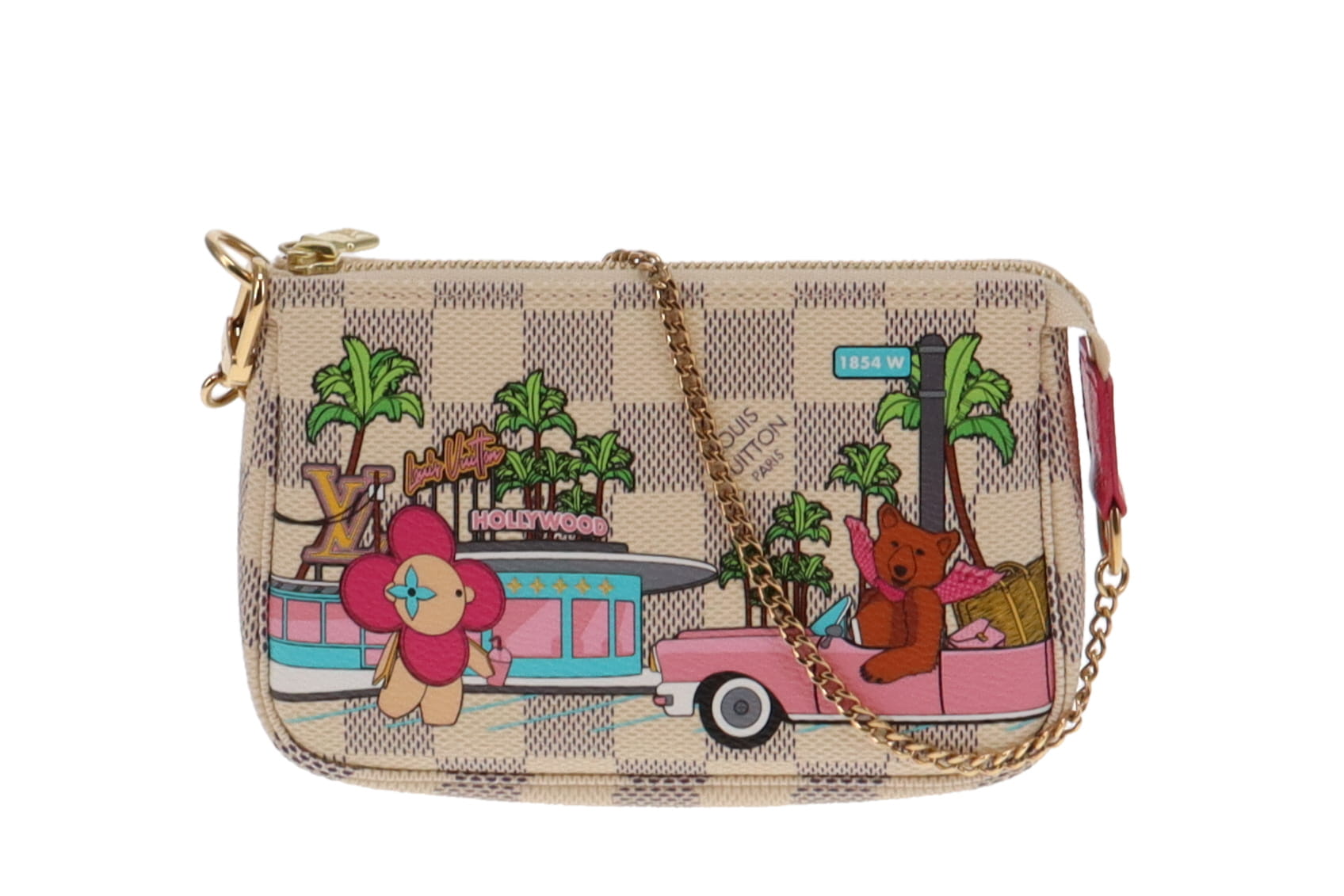 Louis Vuitton Damier Azur Vivienne in Hollywood Christmas 2021 Mini Pochette Accessories