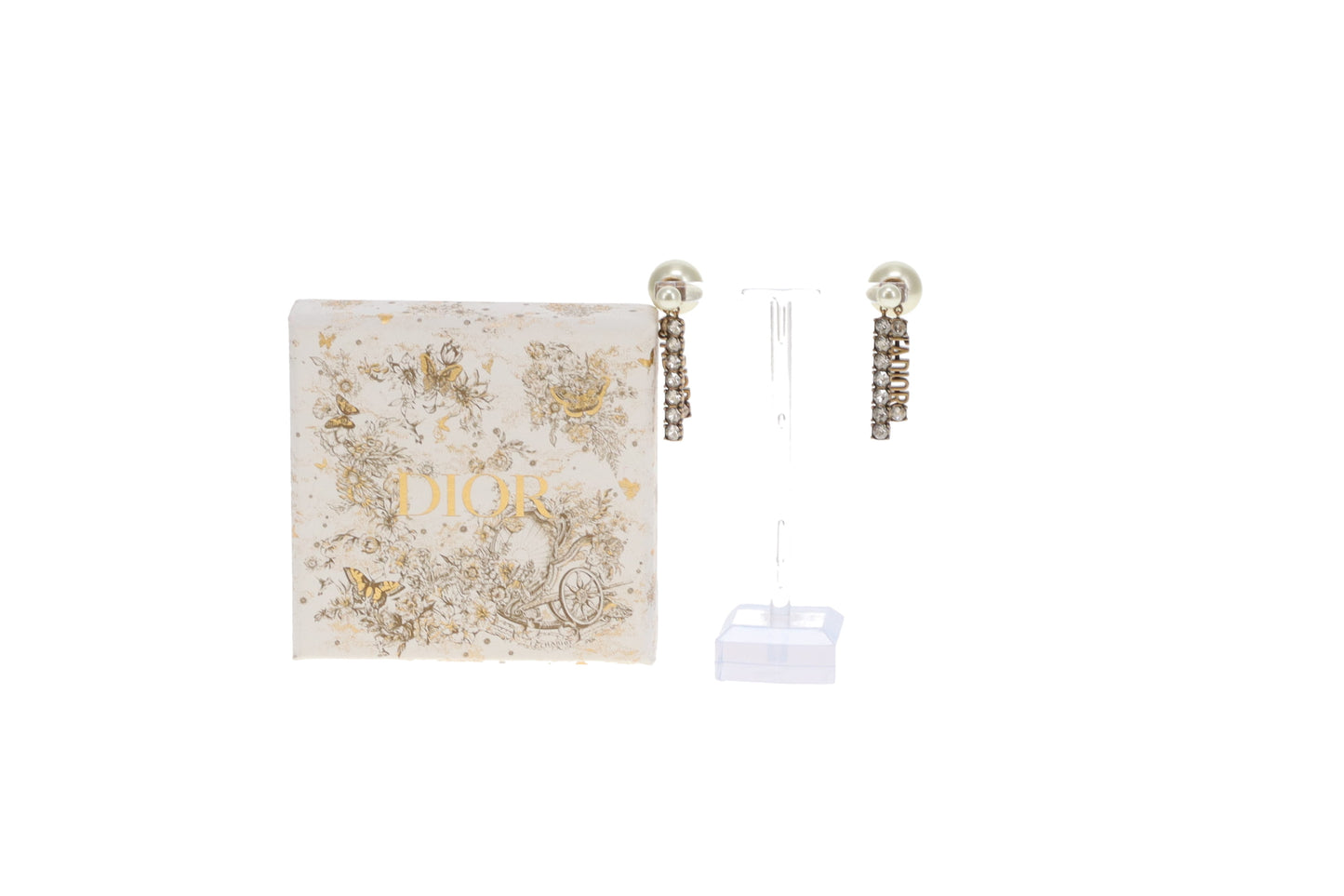 Dior J'adior Tribales Earrings Goldtone and Diamante
