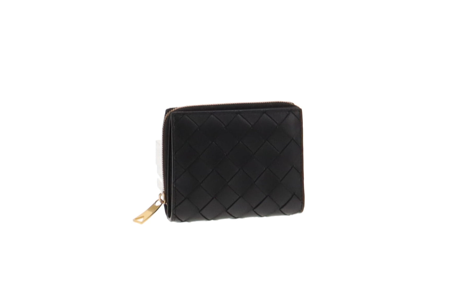 Bottega Veneta Small Intrecciato Compact Wallet Black