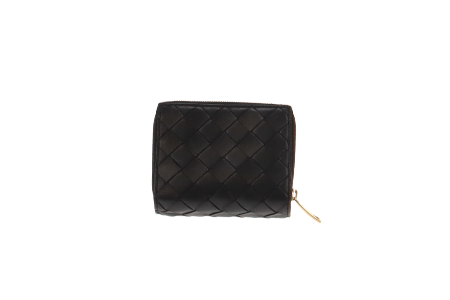 Bottega Veneta Small Intrecciato Compact Wallet Black