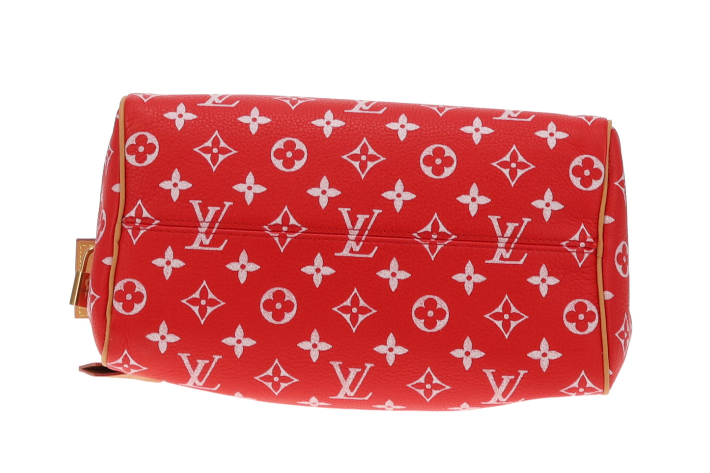 Louis Vuitton Rare Red Leather Pharrell Williams P9 Speedy 25 Shoulder Bag (NFID)
